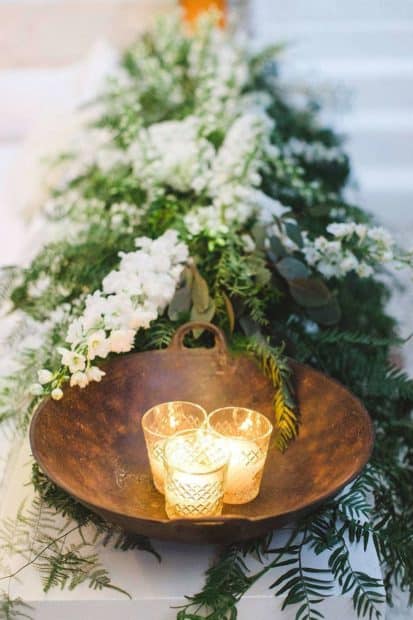 candles in a bowl decoration