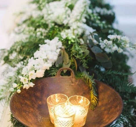 candles in a bowl decoration