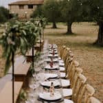 outdoor seating for wedding ceremony