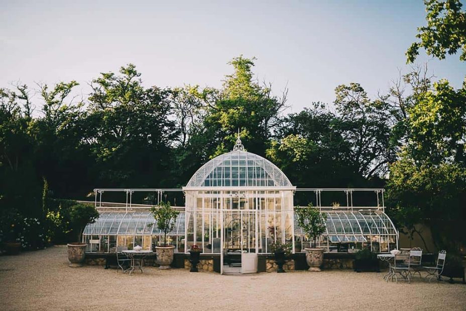 grand greenhouse at chateau les carrasses