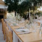 table at masseria muntibianchi wedding venue