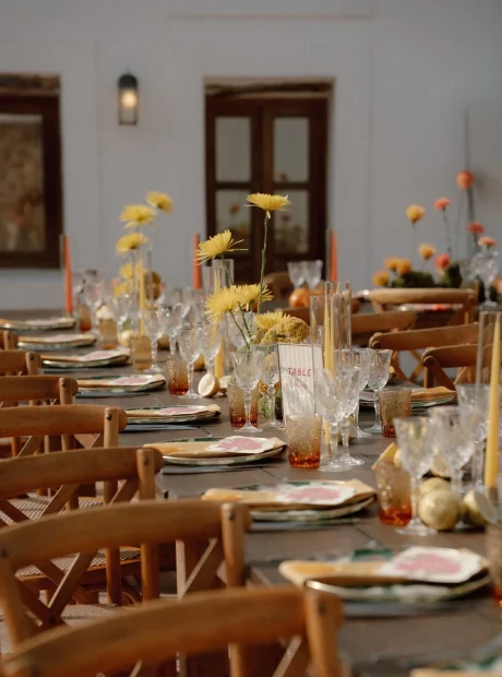 Image of table set up at wedding venue Las Cicadas, Ibiza