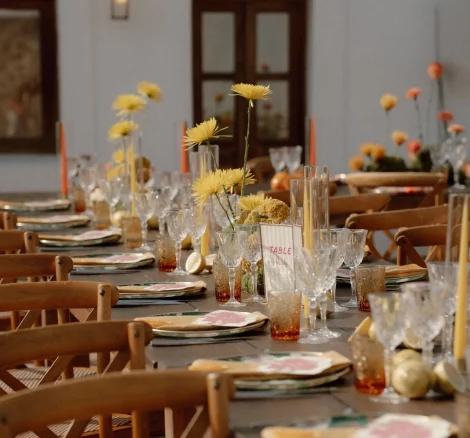 Image of table set up at wedding venue Las Cicadas, Ibiza