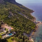 birds eye view of wedding venue in french riviera domaine de canaille right near the ocean