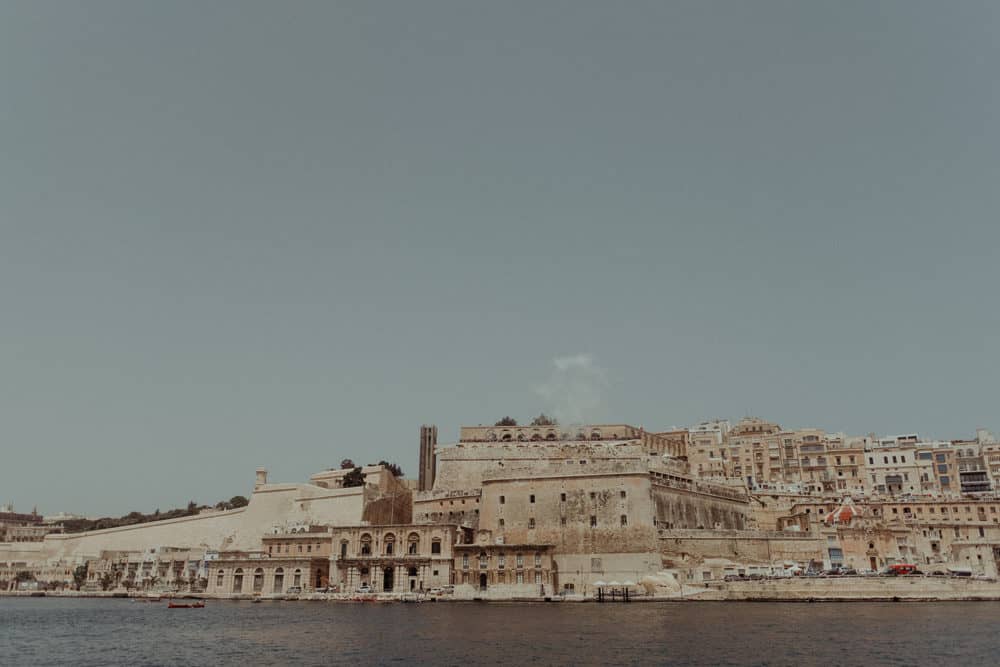 maltese wedding venue seen from the sea