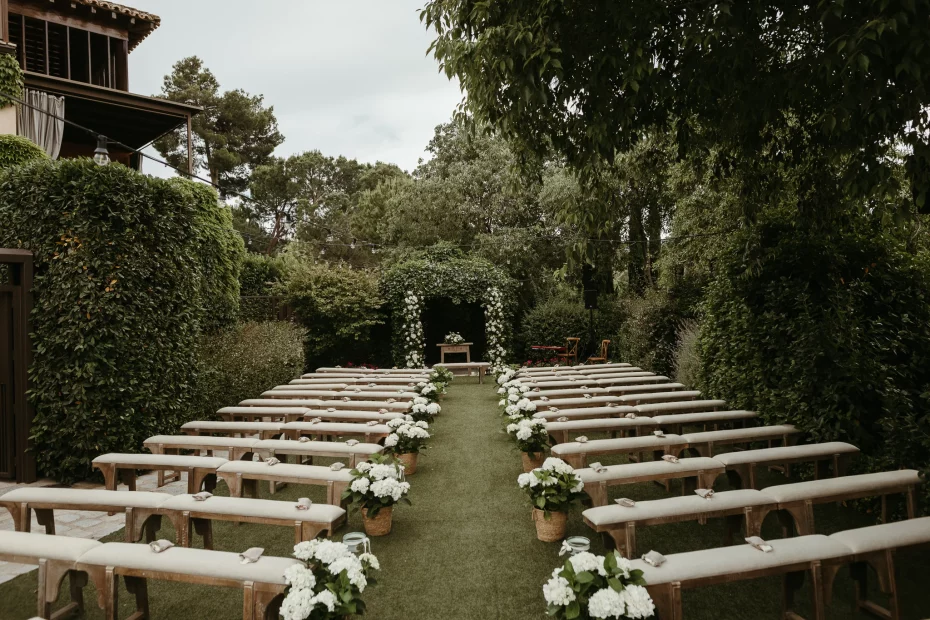 Image of aisle at wedding venue Cigarral de las Mercede