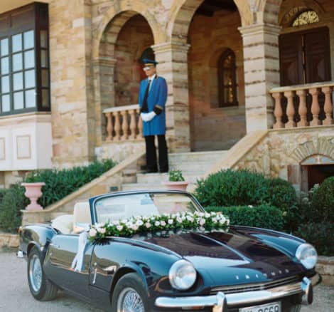 wedding car with driver