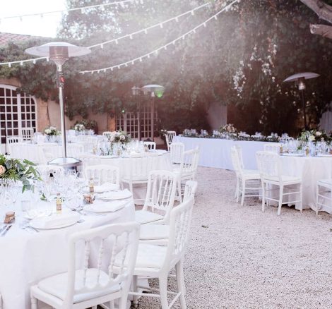 all white wedding tables and chairs