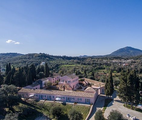 aerial shot of the courti estate