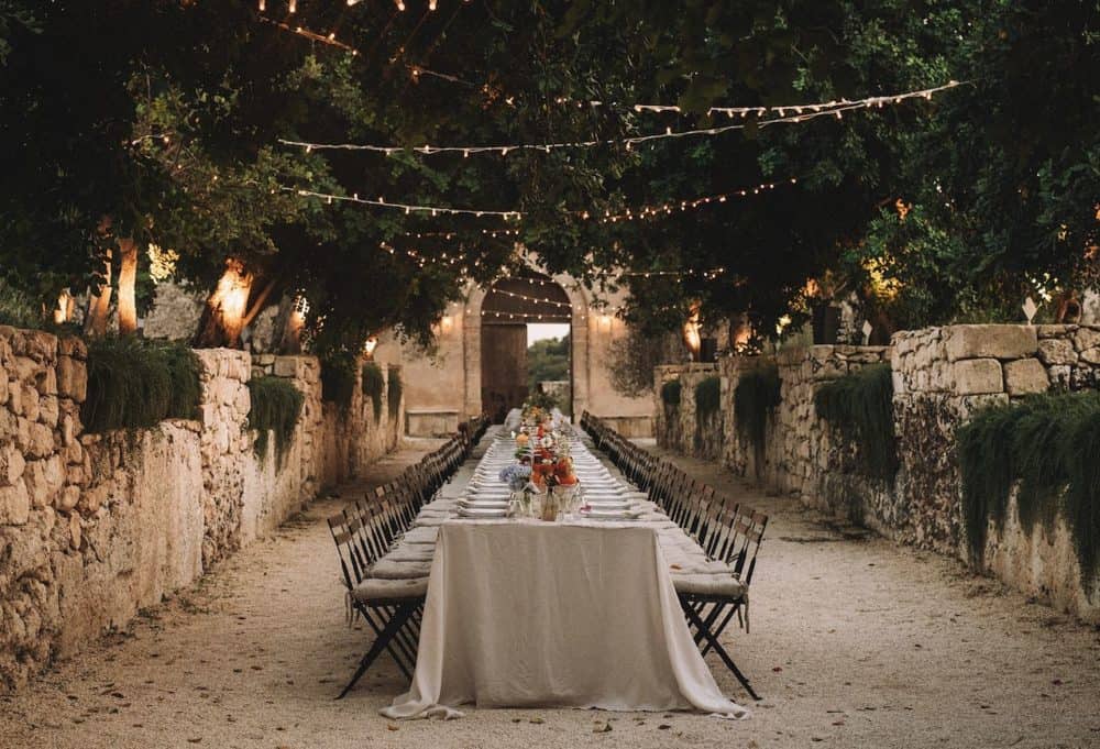 Best Italian Wedding Venues dimora delle balze outdoor wedding table arrangement