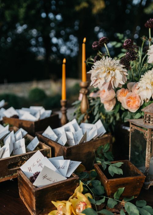 boxes of marriage notes for elif and arnold
