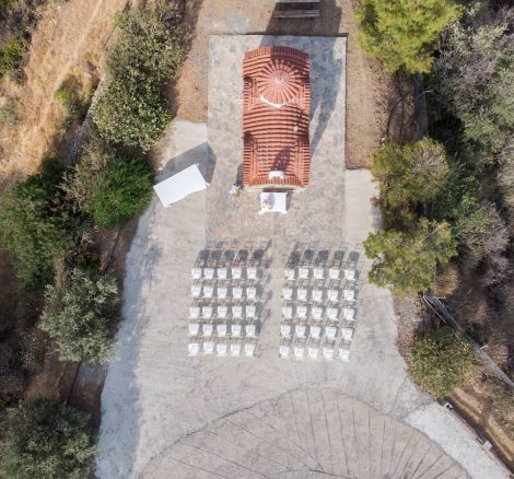 aerial view of honeyli hill wedding venue in cyprus