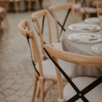 close up of dining chair