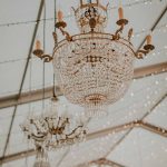chandelier with domed crystal design