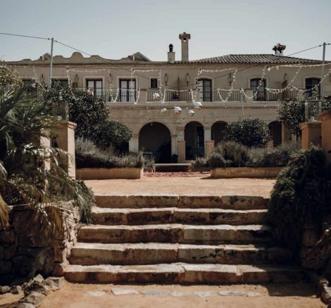 stone steps leading to spanish wedding venue casa la siesta