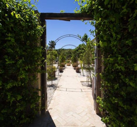 door to spanish wedding venue casa la siesta garden