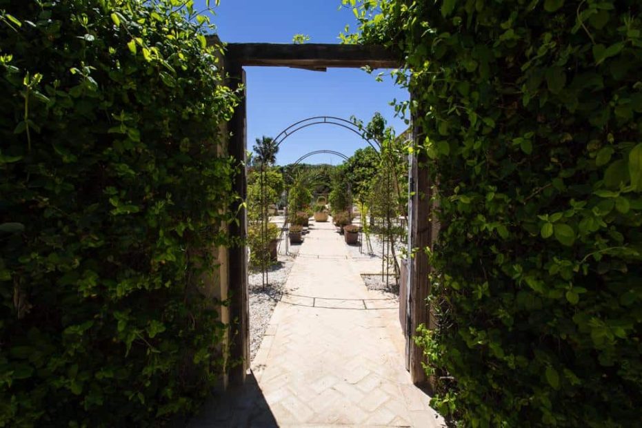 door to spanish wedding venue casa la siesta garden