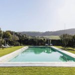chill out outdoor area with a pool at at spanish wedding venue casa la siesta in spain