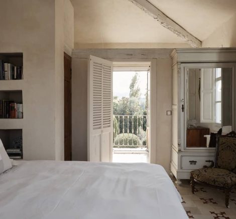 double bed with white armoire at wedding villa casa la siesta in spain