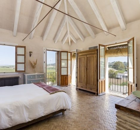 view of blue skies from wedding venue casa la siesta's bedroom