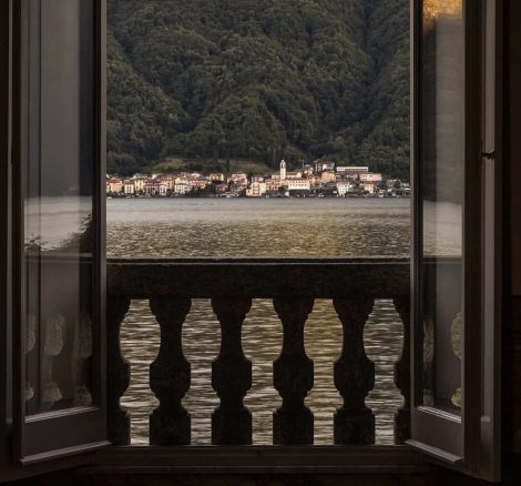 shot of the lake from exclusive Italian wedding venue villa balbiano