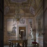 marble statue in ornate sitting room at exclusive wedding venue lake como villa balbiano