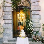 3 tier wedding cake at luxury Italian wedding venue villa balbiano in lake como