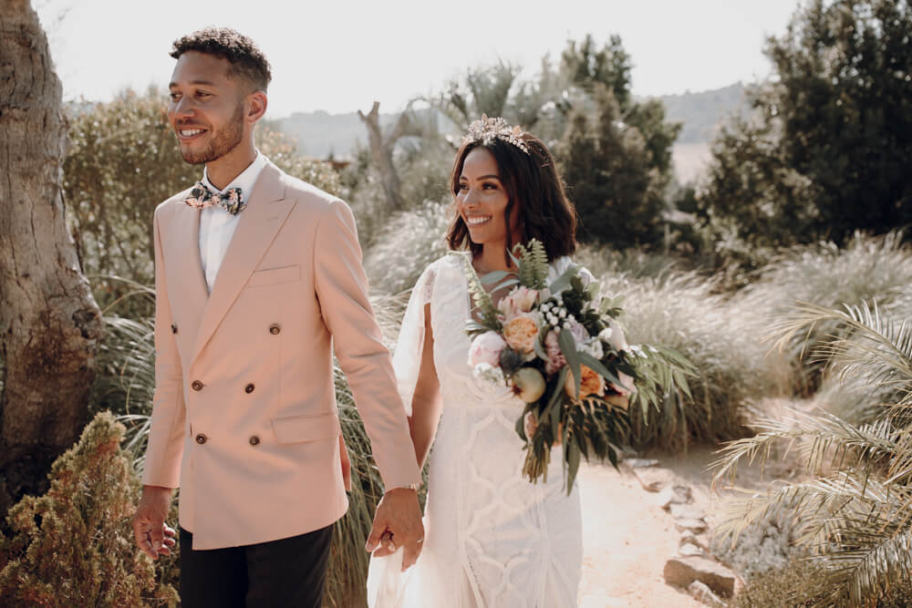 jess and adam strolling together