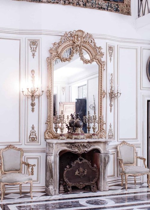 mirror framed in gold
