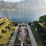 wedding ceremony at wedding venue villa balbiano in lake como Italy