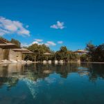 pool area at terra rosa country house and vineyards wedding venue in portugal