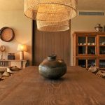 dining table with chic boho decor at terra rosa country house and vineyards wedding venue in portugal