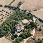 aerial view from above at mallorca wedding venue Son Sant Andreu