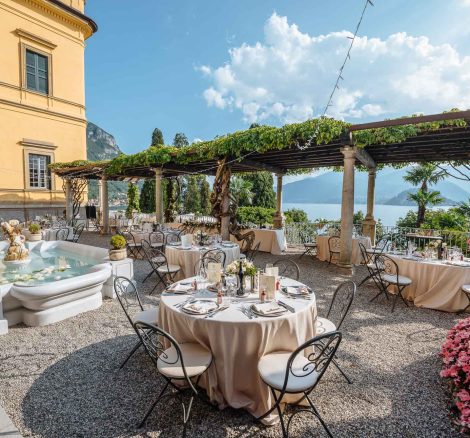 Exterior of wedding venue in lake como Villa Cipressi