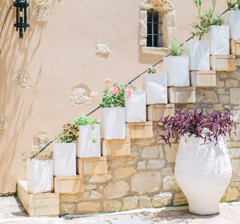 Rustic Agreco farm by Grecotel photographed on a sunny wedding day in Crete