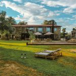 the grounds outside terra rosa country house and vineyards wedding venue in portugal
