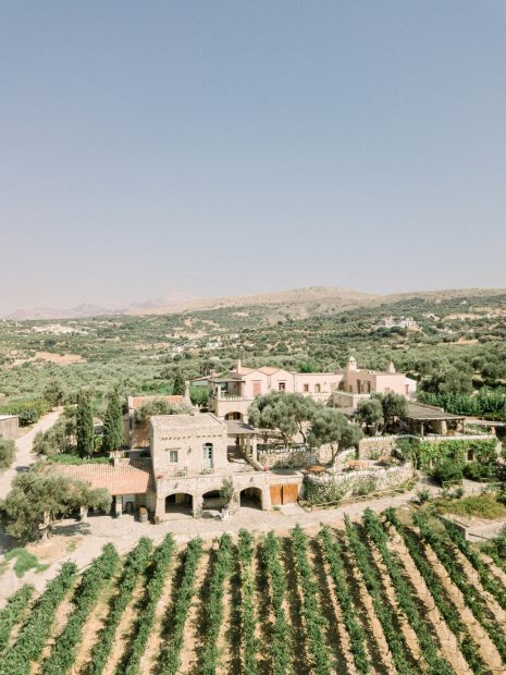 View of Agreco Farm wedding venue in Crete Greece