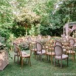 wedding ceremony set up outside on the grounds at villa Catalina in spain