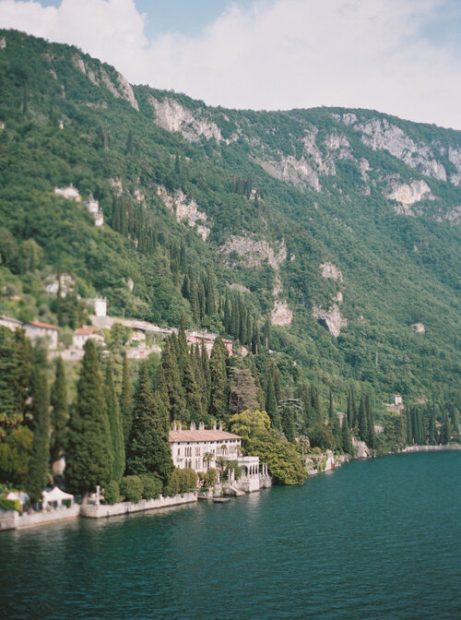 Aerial shot of unique wedding venue in Lake Como Villa Cipressi