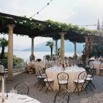 Wedding tables laid up for a summer wedding at lake como wedding venue Villa Cipressi