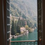 View out over lake como at Villa Cipressi Italian wedding venue