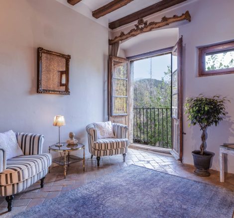 double doors that open onto a balcony at villa Catalina in spain