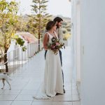 bride and groom at portugal wedding venue casa sacoto