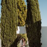 bride and groom posing outdoors at portugal wedding venue casa sacoto
