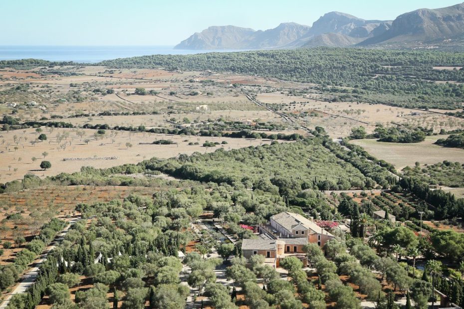 aerial view of son doblons wedding venue in mallorca spain