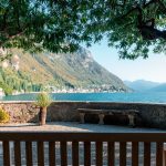 view over the wall over Lake Como from Italian wedding venue Villa Cipressi
