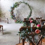 ring floral display at Italian wedding venue convento dell'Annunciata