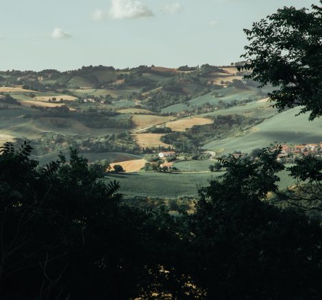 view from wedding venue le stonghe over the surrounding Italian countryside