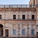 Exterior of historic building Villa Imperiale Pesaro in Italy