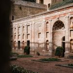 Courtyard at Italian wedding venue Villa Imperiale